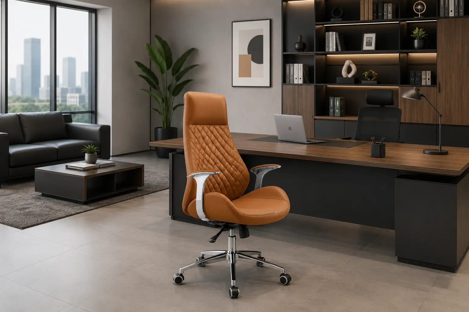 High Back Leather Chair